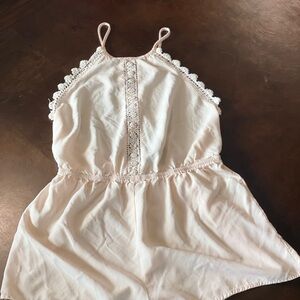 Forever 21 Peach Lace Detail Romper
